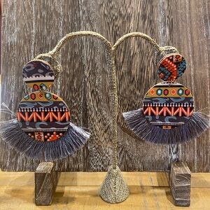 Colorful Geometric Statement Earrings